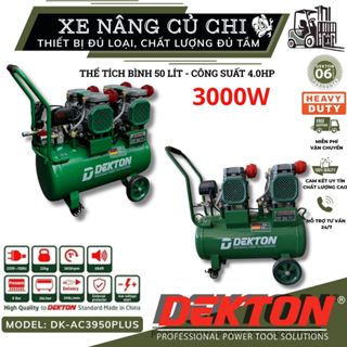 Máy nén khí không dầu Dekton DK-AC3950PLUS, bình 50 lít , lưu lượng 400 lít trên phút, lên hơi nhanh