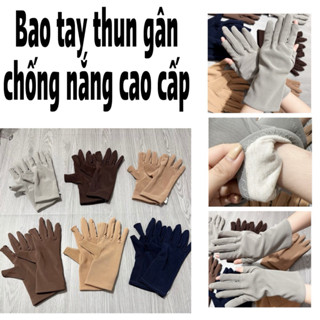 Bao tay thun gân , 2 lớp dày mịn , chống nắng ủ kem (bít ngón, cắt 2 ngón ,cắt 5 ngón)