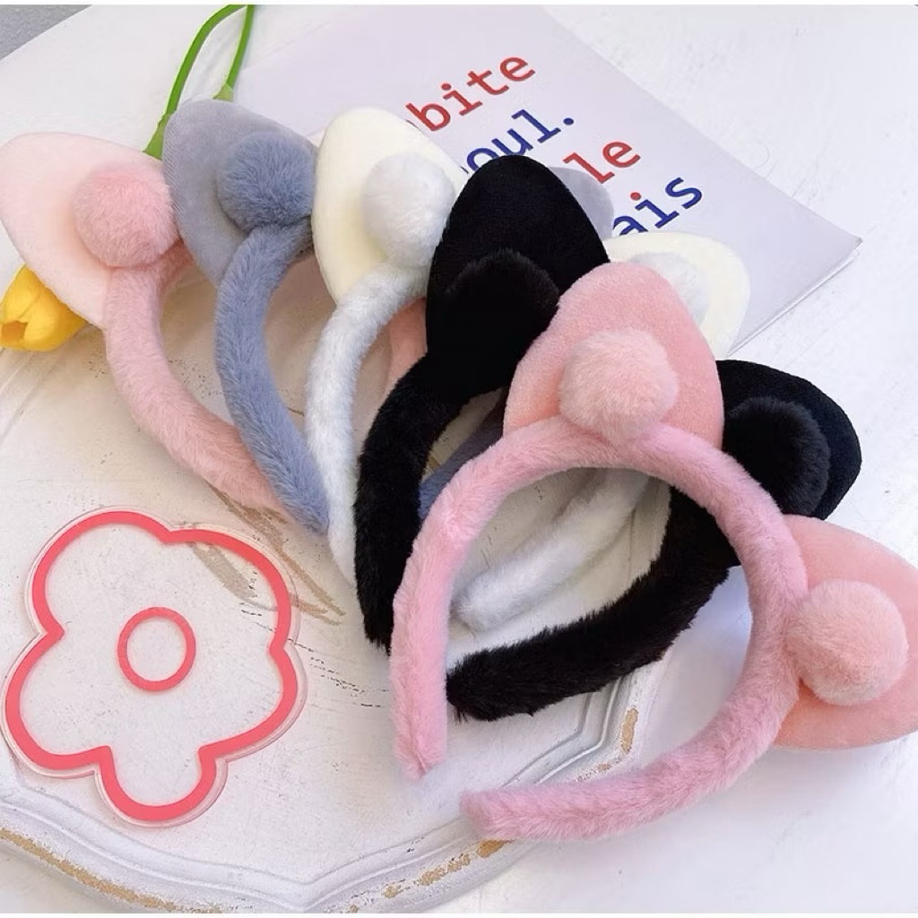 Cài Tóc, Bờm Tóc Tai Mèo Chất Liệu Nhung Đen