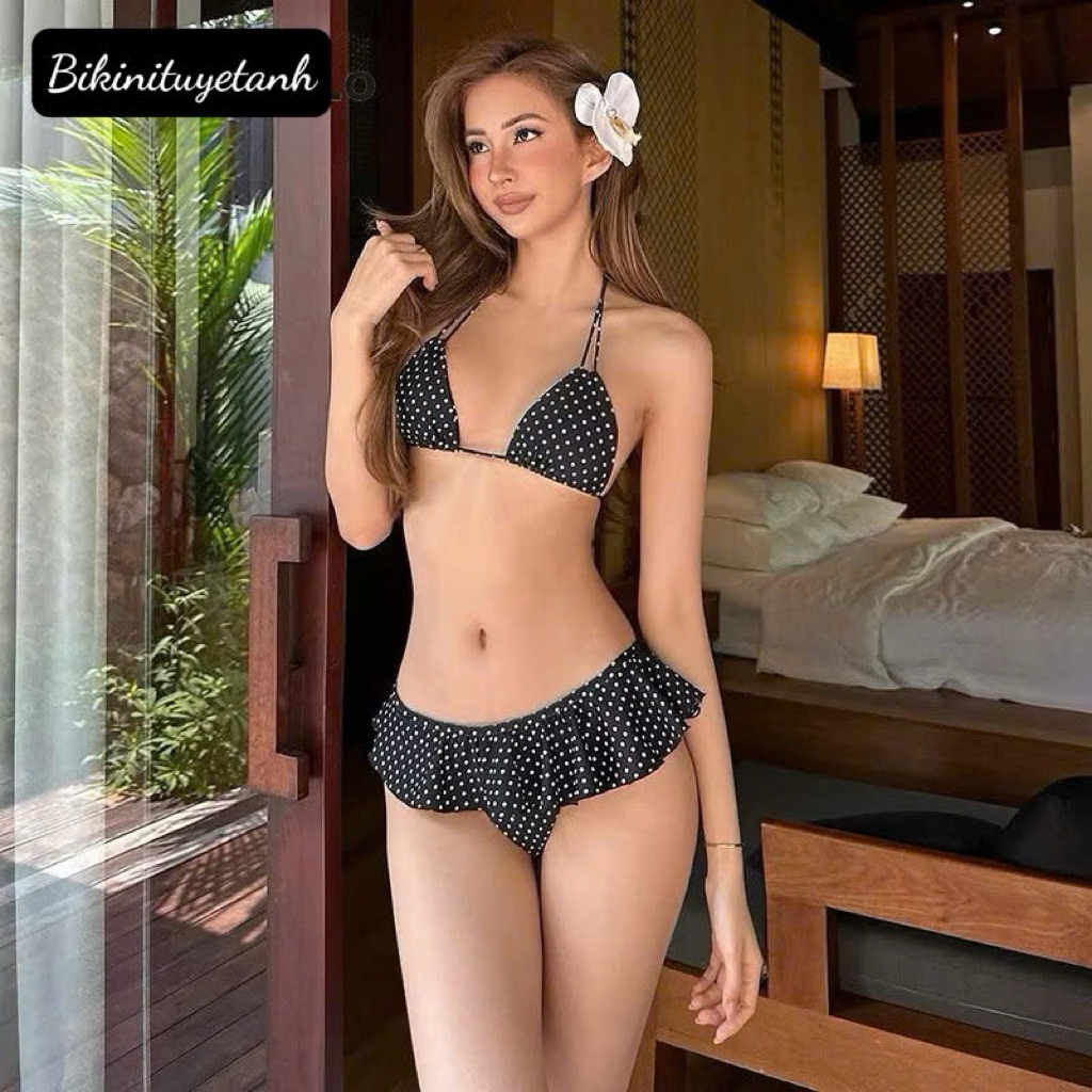 [HCM] Bikini  Venus2 Mảnh Tam Giác Chấm Bi Quần Váy Dễ Thương|sẵn hàng |(Ảnh Thật, 2màu) | BigBuy360 - bigbuy360.vn