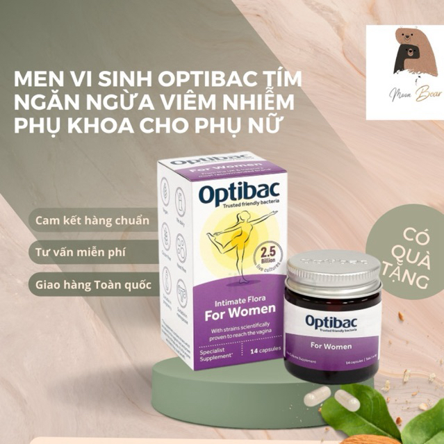 HÀNG CHÍNH HÃNG UK Men Vi Sinh Optibac Tím 30 - 90 viên