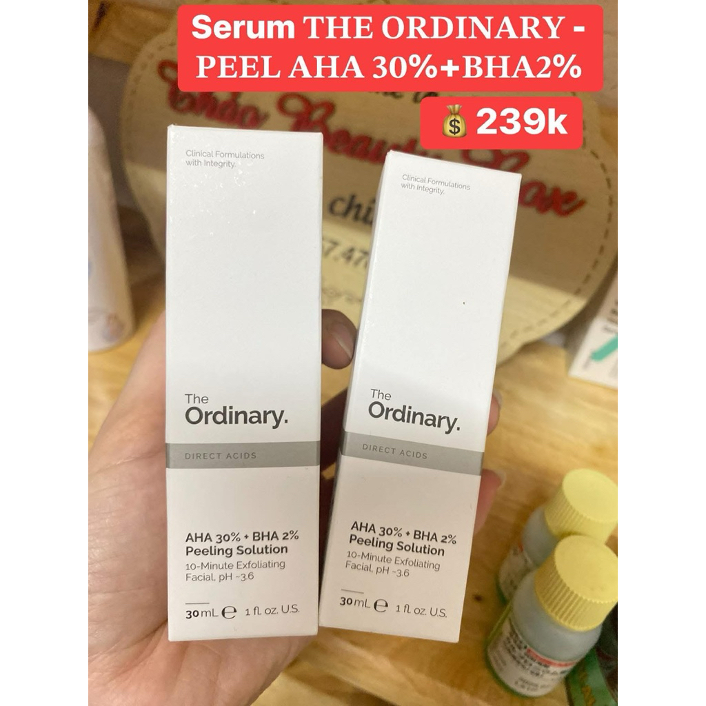 serum peel AHA 30% + BHA 2% The Ordinary.
