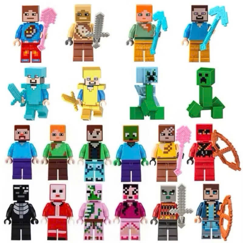Mô Hình Nhân Vật Minecraft set 5 nhân vật