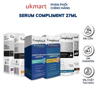 Serum Compliment 2% BHA  Hyaluronic Acid B5 5% Vitamin C 20% Azelaic Làm Sạch Giảm Mụn Trắng Da 27ml