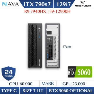  Gaming ITX Minisforum 795S7 129i7 RTX 4060 5060 R9 7945HX i9 12900HK DDR5 Máy Tính Chơi Game AAA 