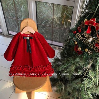 Váy Đỏ Tết - Noel Chất Nhung Dành Cho Bé Gái Size Từ 6-35kg