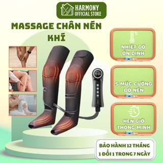Máy Massage Chân HARMONY Nén Khí 5 Cường độ, 3 Mức Nén Nóng Trị Liệu Giúp Thư Giãn Cơ Đa Chiều MSC03