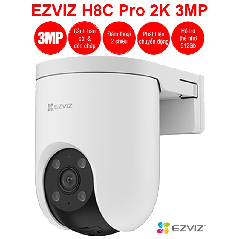 Camera WiFi quay quét EZVIZ H8C Pro 2K 3MP