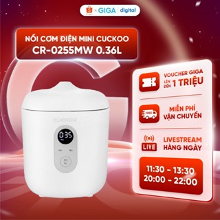 Nồi cơm điện mini Cuckoo CR-0255MW 0.36L dành cho 2 người - Nồi cơm Cuckoo nhỏ nhiều chế độ nấu dễ dàng mang đi