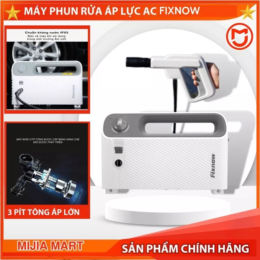 Máy rửa xe Xiaomi Fixnow, áp suất nước cao 7,5MPa, thời trang và nhẹ