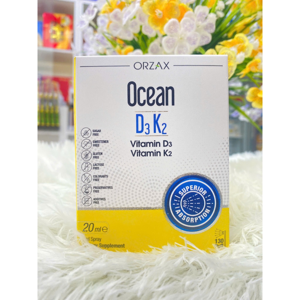ORZAX OCEAN D3 K2 20 ml từ Orzax - bổ sung vitamin D3 và K2