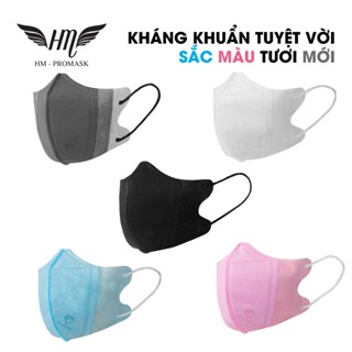 Khẩu trang 5D Premium HM pro mask quai thun 3 lớp kháng khuẩn hộp 10 cái nhiều hoạ tiết khẩu trang chống nắng