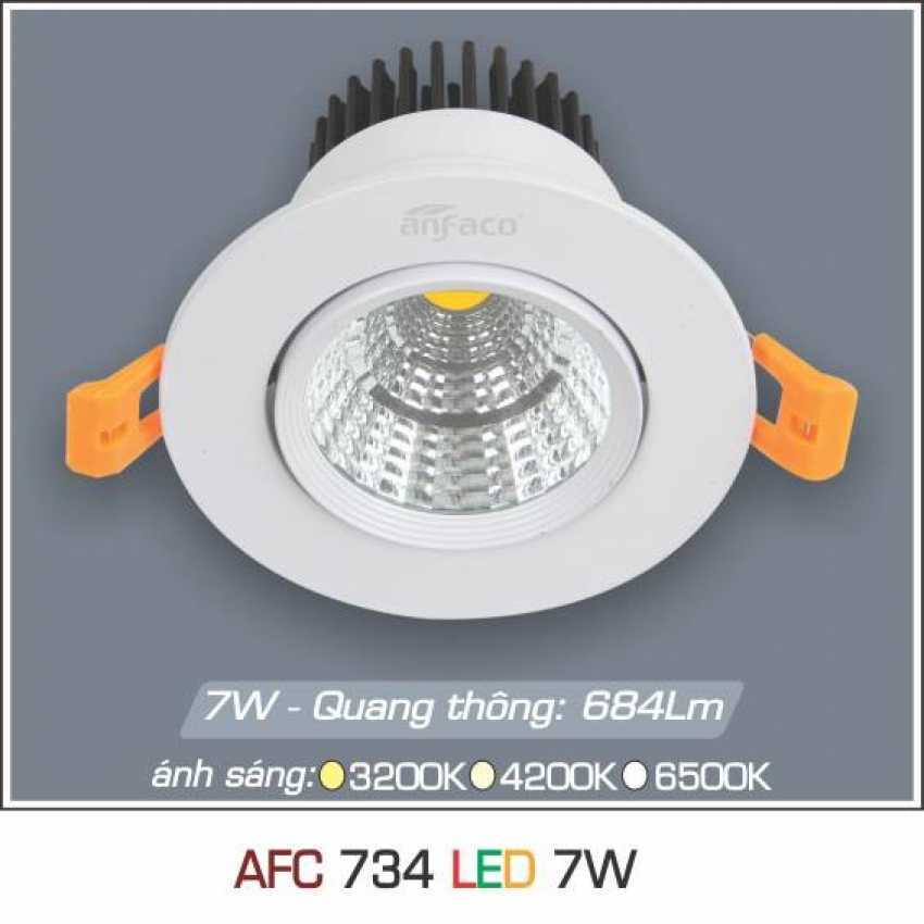 Đèn âm trần downlight Anfaco AFC 734 ánh sáng đổi màu - Hàng chính hãng, BH 3 năm