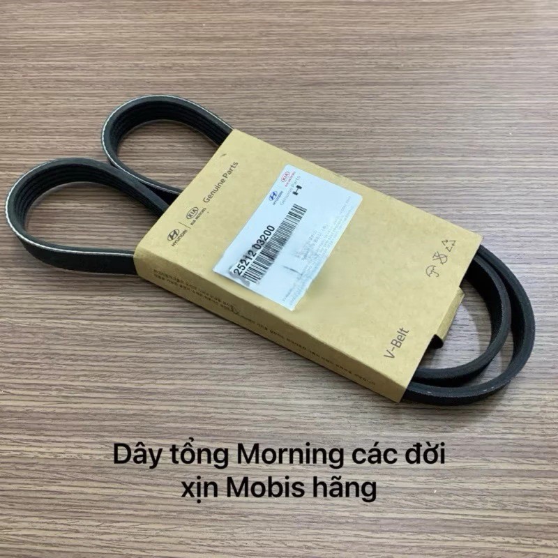 Dây curoa tổng xịn Mobis xe Morning 1.2 đời (2012-2018), Accent (2010-2017). (5PK1210 - 2521203200)