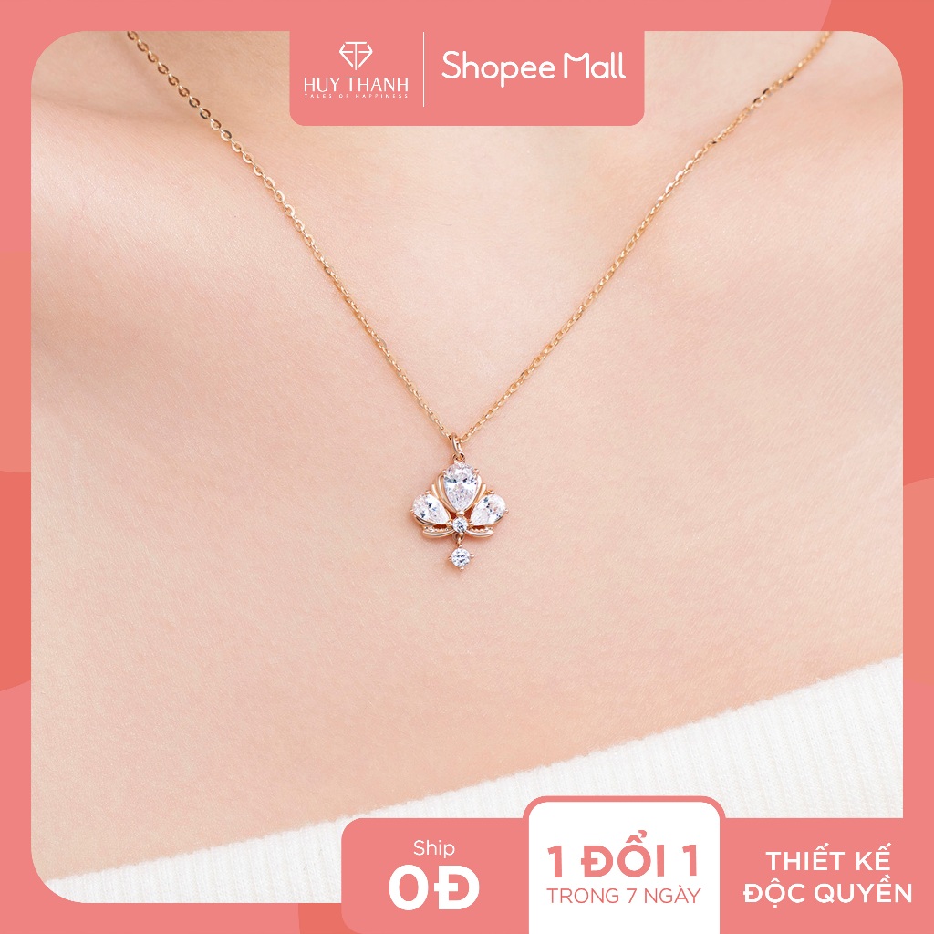 SOOBIN'S QUEEN - Dây Chuyền Vàng Tây 10k Gắn Đá CZ DCPTB408 Huy Thanh Jewelry