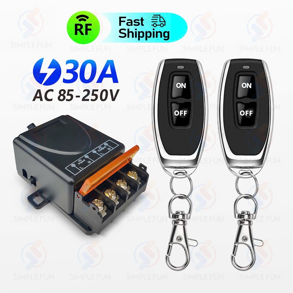 Bộ Công Tắc Điều Khiển Từ Xa 100m 1500W 30A 220V