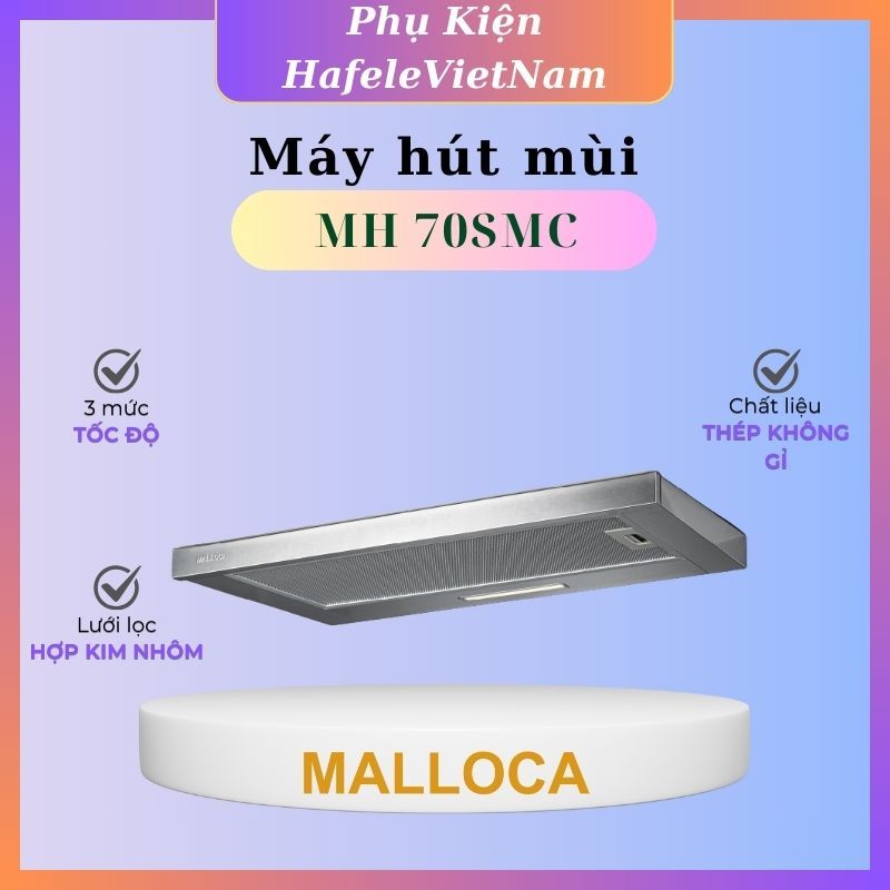 Máy Hút Mùi Âm Tủ Malloca MH 70SMC Công nghệ khử mùi tiên tiến, tiết kiệm điện