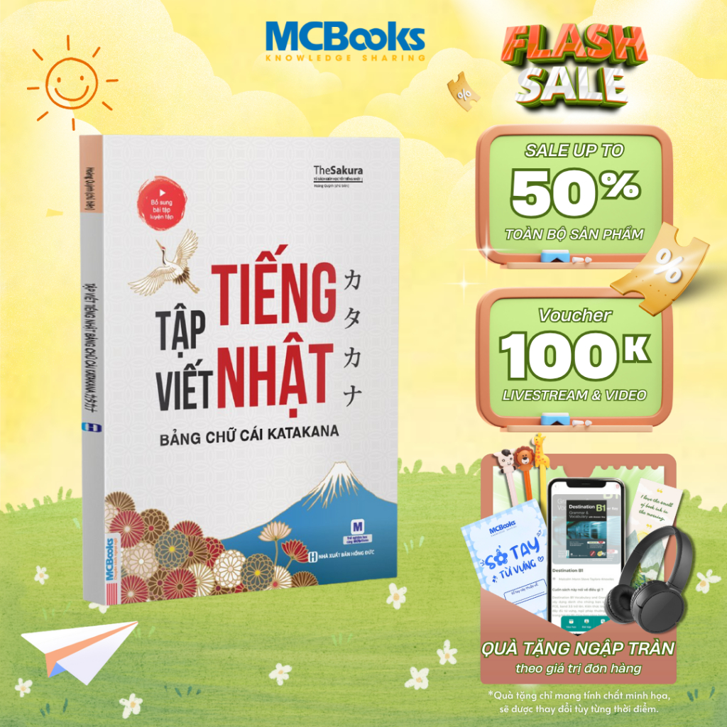 Sách - Tập Viết Tiếng Nhật: Bảng Chữ Cái Katakana - Mcbooks Chính Hãng