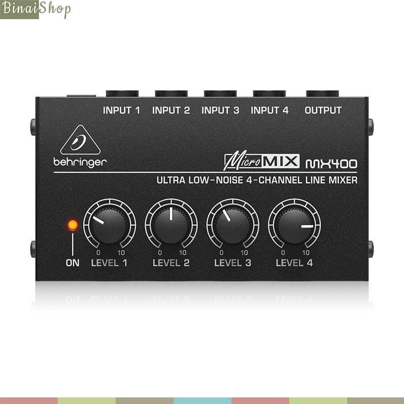 Behringer MX400 - Bộ Trộn Âm Thanh 4 Kênh Chuyên Dụng Cho Studio, Biểu Diễn Và Podcast