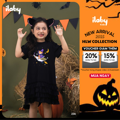 Đồ halloween cho bé gái ILABY váy hóa trang halloween đuôi cá phối ren chất liệu thun cotton [2106]