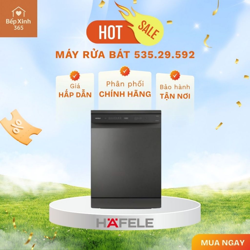Máy rửa bát độc lập Hafele HDW-F601G 535.29.592 tiết kiệm nước hiệu quả