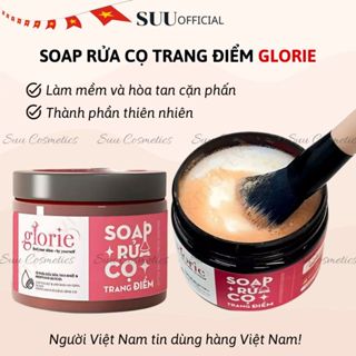 Soap Hũ Rửa Cọ Trang Điểm GLORIE 130G Vệ Sinh Giặt Cọ Mút Chiết Xuất Dầu Dừa 