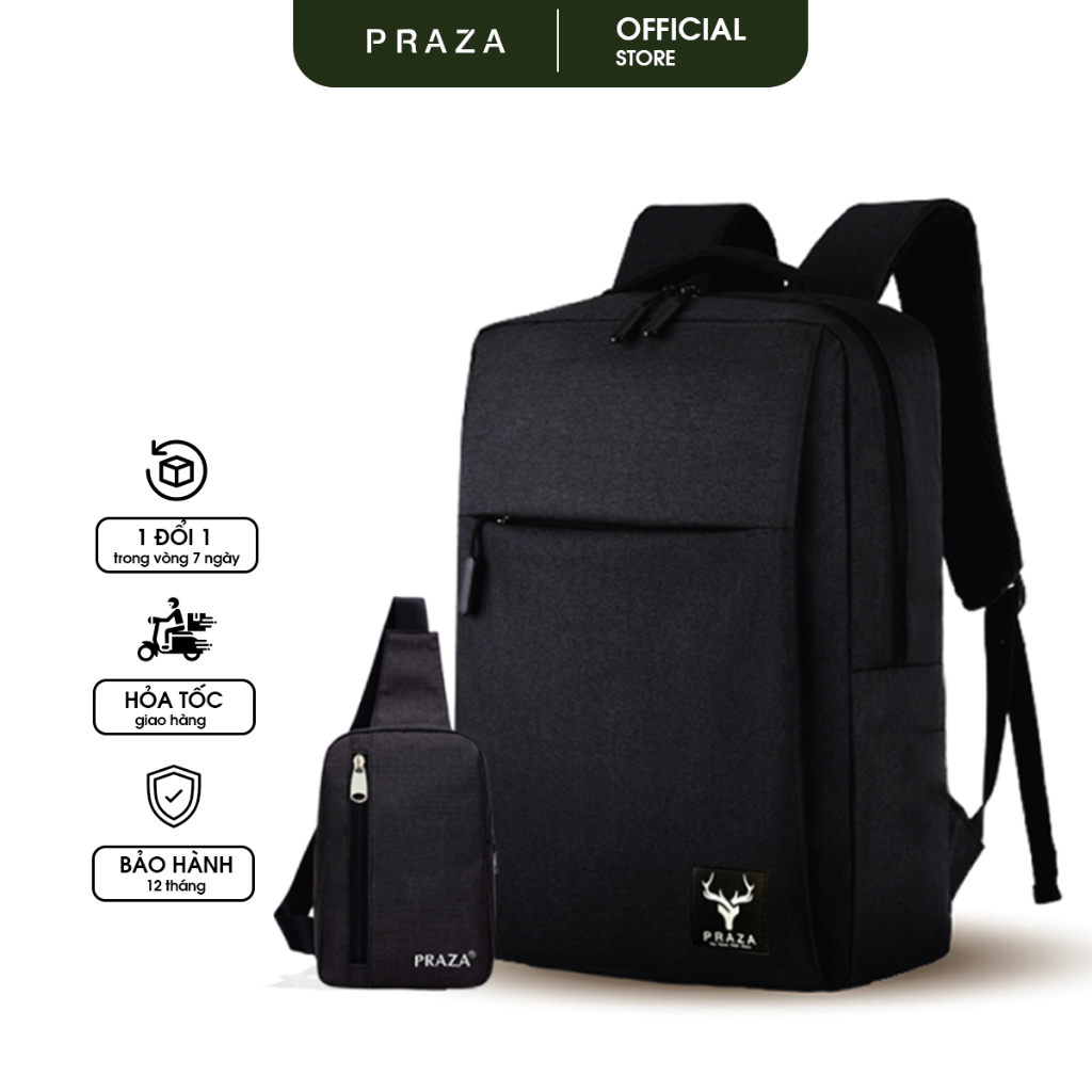 Bộ Ba Lô Campus Laptop Và Túi Đeo Chéo Praza BL174DC095