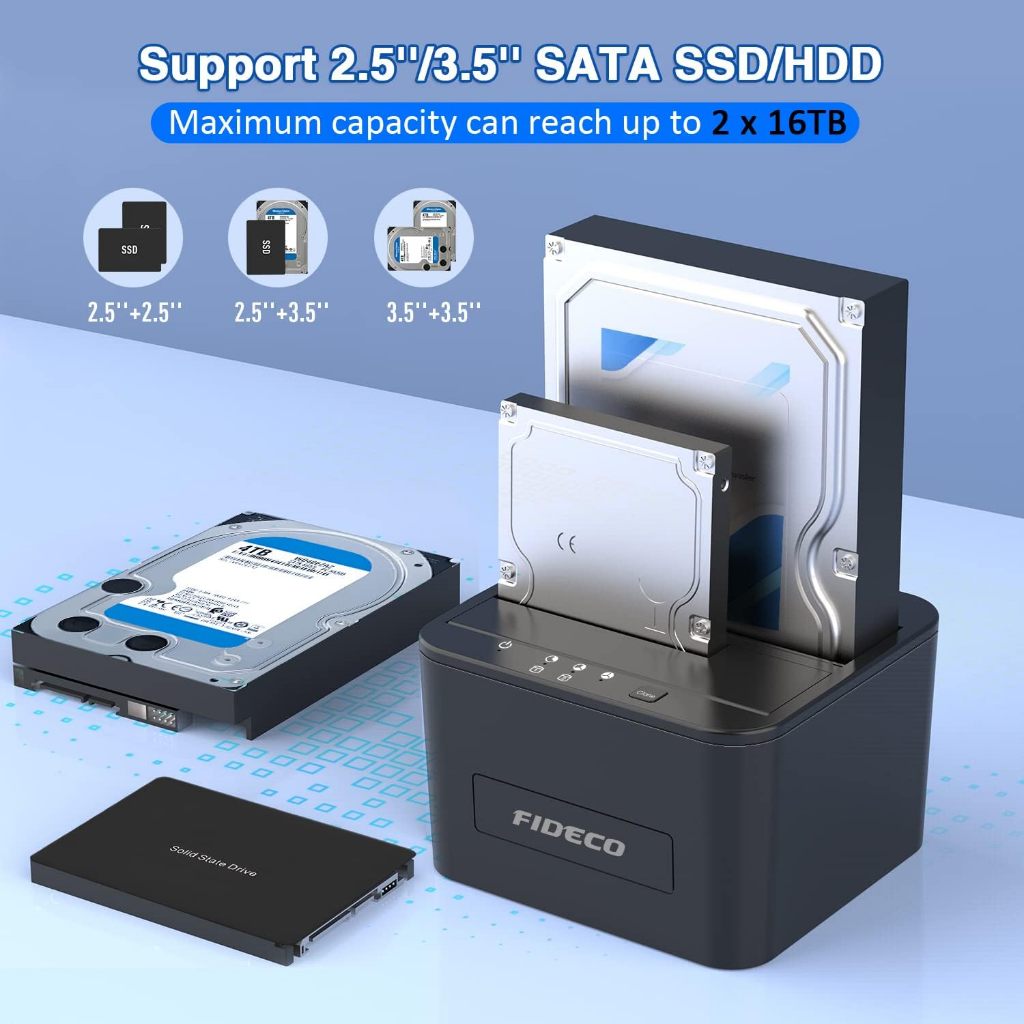 Dock HDD Fideco YPZ04 2,5/3.5 Inch - Đế Gắn Ổ Cứng HDD SSD CỔNG USB 3.0 Chính Hãng