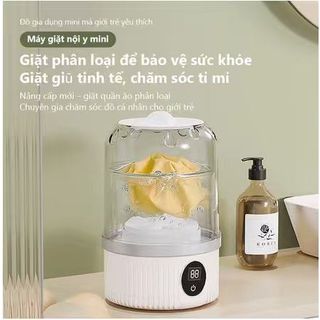 Máy giặt mini máy giặt đồ lót 2 chế độ giặt tự động gấp gọn tiện lợi mang theo máy giặt mini cho bé