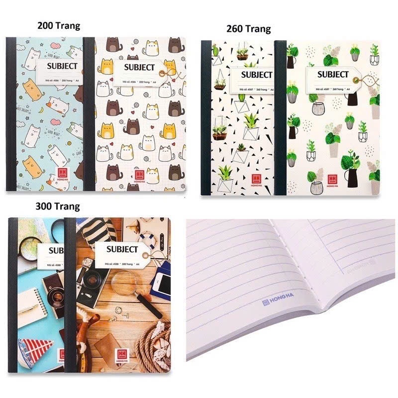 Sổ bìa bồi may gáy HH  200 Trang. 260 Trang 300 Trang.360 Trang. 420 Trang