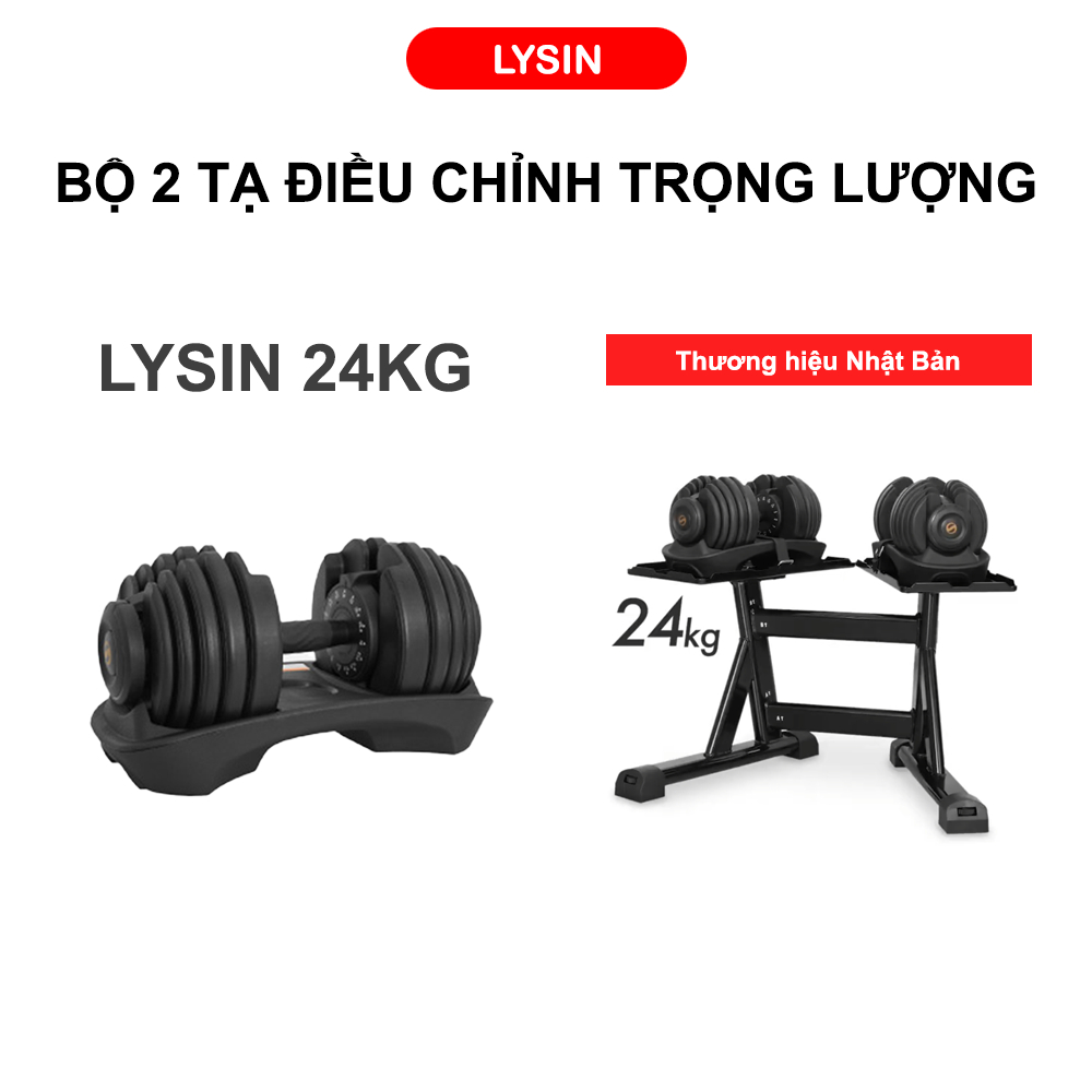 LYSIN - Tạ Đơn Điều Chỉnh Lysin Pumpking 24kg – Tạ Gym Đổi Trọng Lượng Nhanh Một Tay