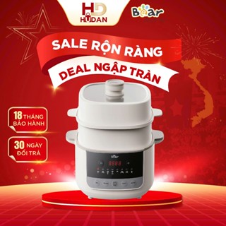 Nồi nấu cháo chậm Bear SC-5H25M34 dung tích 2.5L Tiếng Việt bảo hành 18 tháng, Đa năng giữ trọn dinh dưỡng
