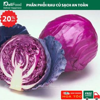 Bắp cải tím 500g – Rau củ sạch an toàn – Khuyến mại 20% – Giao hàng nhanh