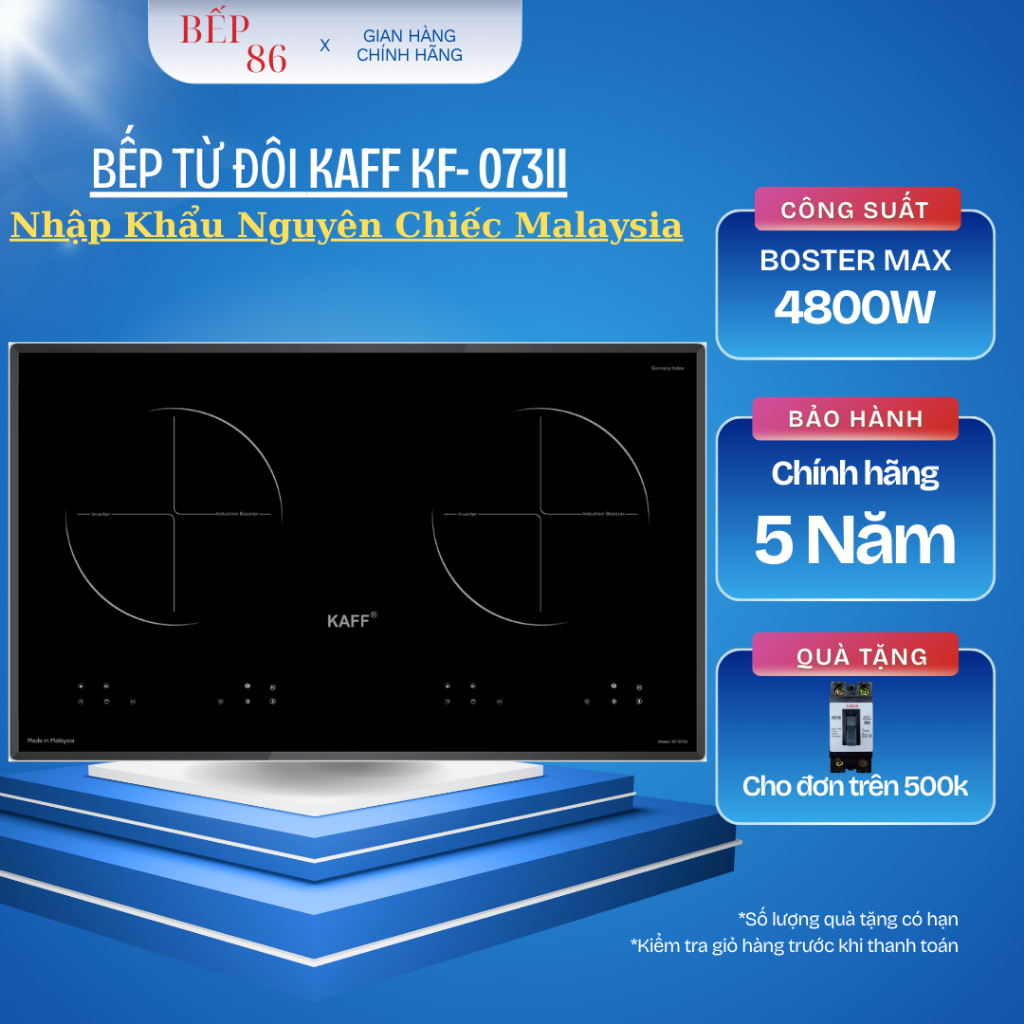 BẾP TỪ KAFF KF- 073II | Nhập khẩu nguyên chiếc Malaysia | Bảo hành chính hãng 5 năm