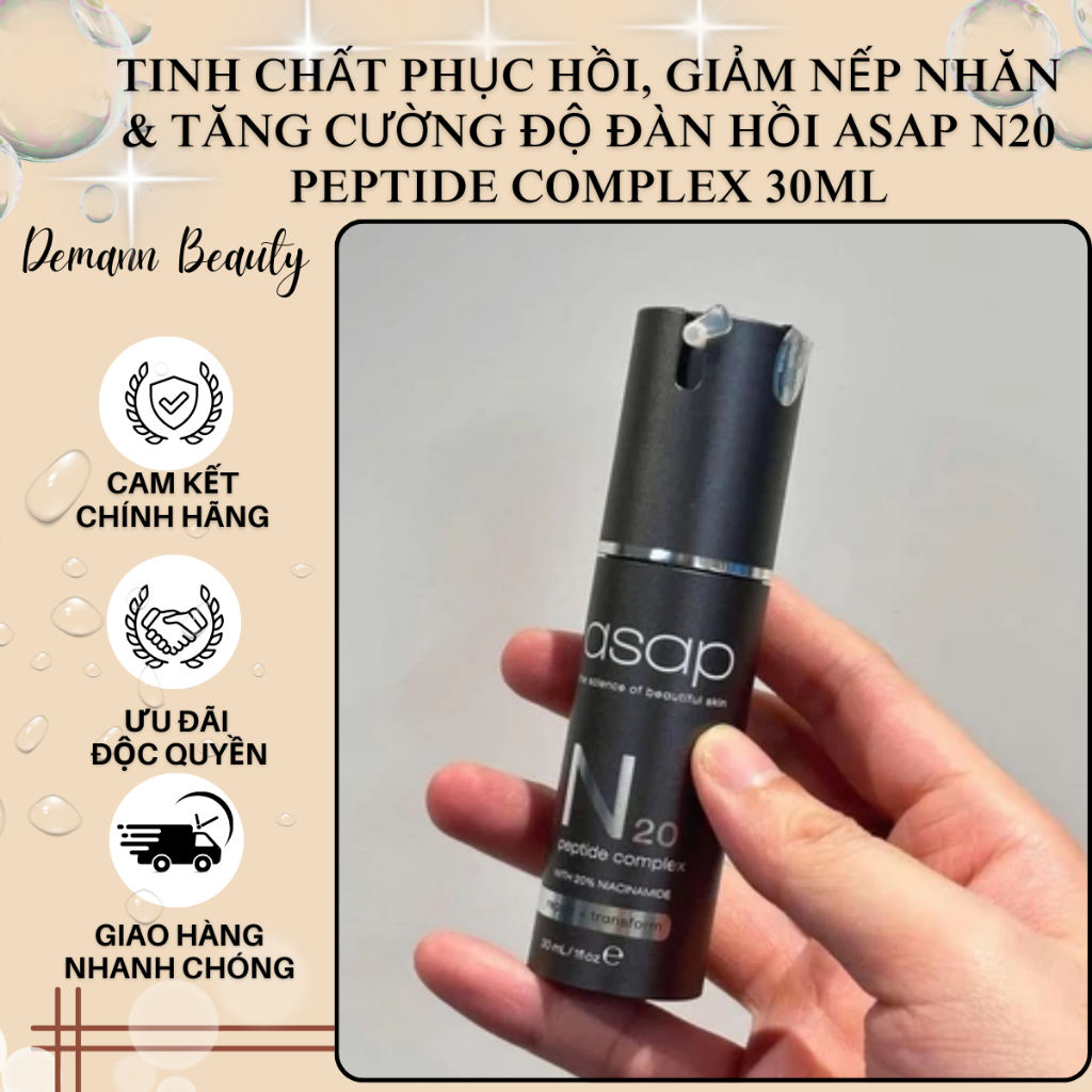 Tinh Chất Phục Hồi, Giảm Nếp Nhăn & Tăng Cường Độ Đàn Hồi ASAP N20 PEPTIDE COMPLEX 30ml