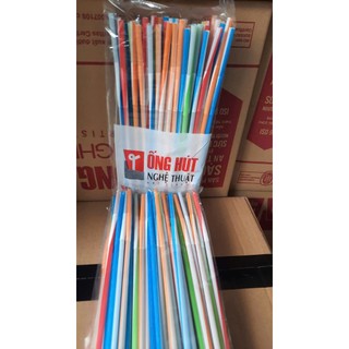 Set 3 gói ống hút (50 ống/gói) Ống hút cong nghệ thuật phi 6 uống nước ngọt nước ép lynhuaanphu