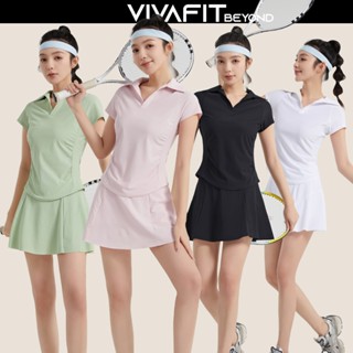 Bộ đồ thể thao nữ VIVAFIT CONSOLIDATE chất liệu Spandex da cá, thiết kế lỗ thoáng khí, chơi cầu lông