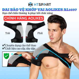 Đai Bảo Vệ Khớp Vai Aolikes A-1697 Nam Nữ Chính Hãng, Đai Quấn Cố Định Giảm Chấn Thương Thể Thao Gym