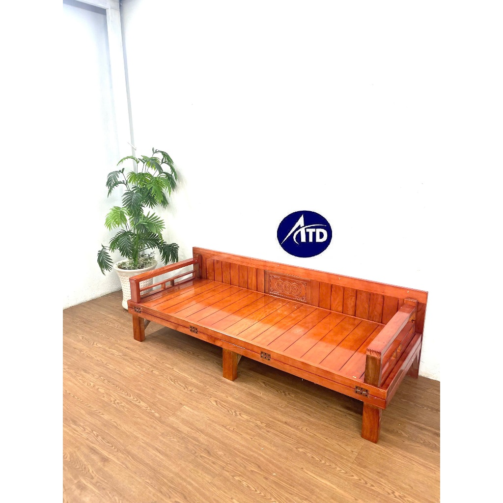 Ghế gấp thành giường 1m2 x 1m9, 1m4 x 1m9, 1m6 x 2m gỗ còng tự nhiên, sofa ghế