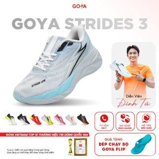 Giày chạy bộ Goya Strides 3 phiên bản đặc biệt đảm bảo tiêu chí Siêu Nhẹ -Siêu Êm - Thoáng khí - Hạn Chế Trơn Trượt