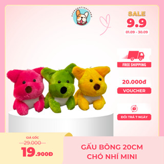   Combo 10 con  Gấu Bông Mini Chó Nhí 20cm  Thú Bông Mini Giá Rẻ Chó Nhí 20cm Đồ Chơi Cho Bé 