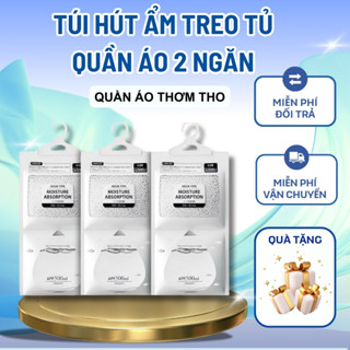 Túi Hút Ẩm Treo Tủ Quần Áo 2 Ngăn, Khử Mùi, Hút Ẩm Lên Tới 500ml, Chống Mốc Nồm Hiệu Quả