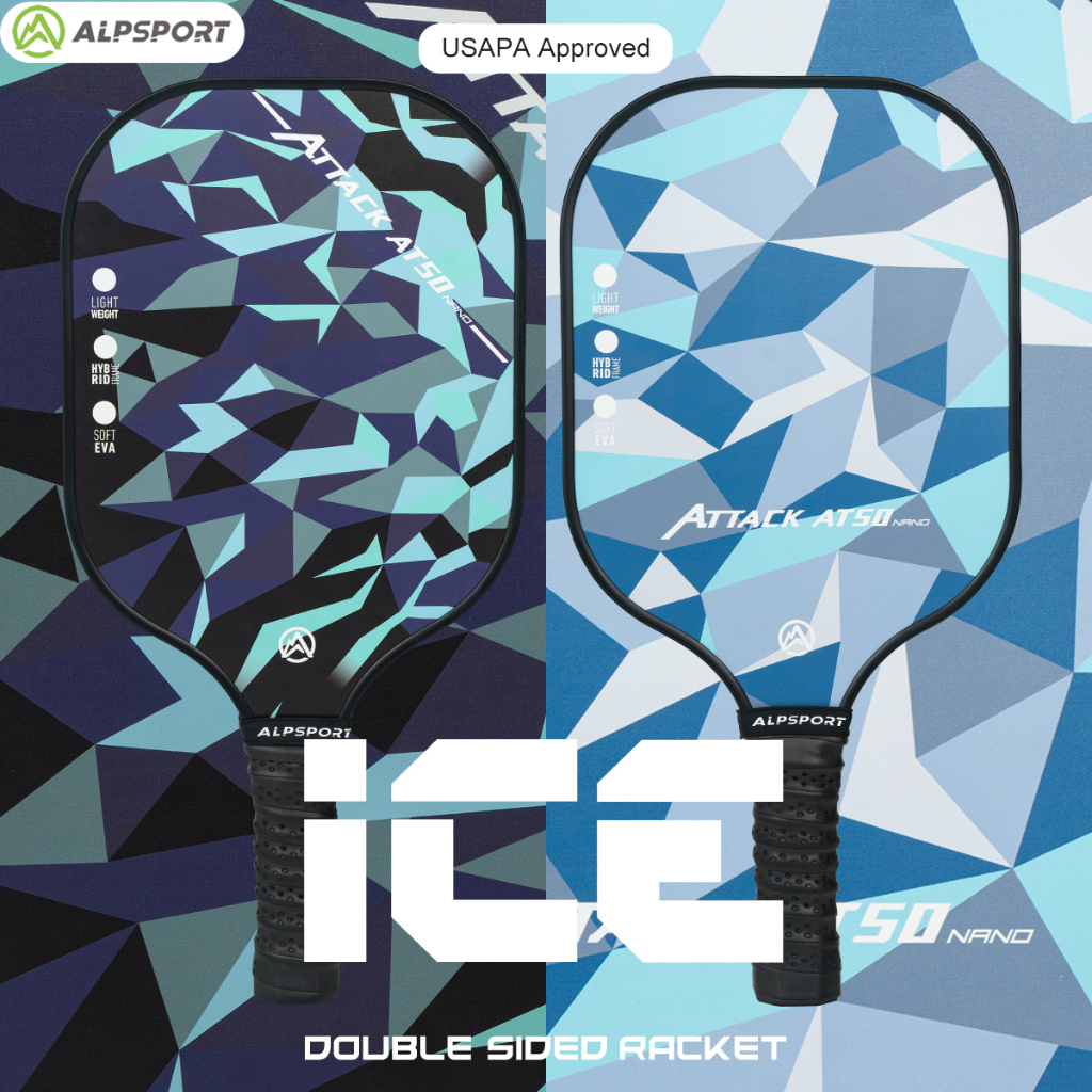 ALPSPORT ICE Sợi Carbon USAPA Vợt Pickleball siêu nhẹ Phù hợp cho thanh thiếu niên và người mới bắt 