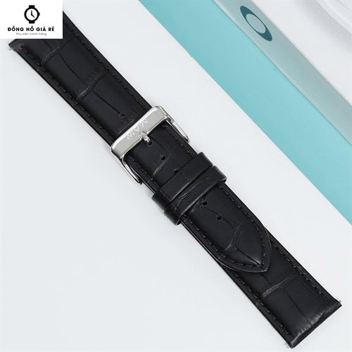Dây Da đồng hồ MVW  vân cá sấu khóa cài size 16mm18mm20mm21mm22mm