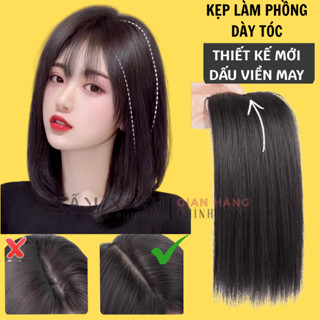  Tóc giả kẹp phồng chân tóc loại dấu viền cao cấp làm dày tóc tạo độ phồng chân tóc đẹp hơn 