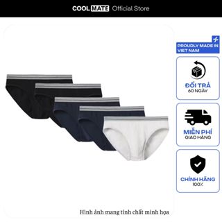 Pack 5 Quần Lót Nam Brief Cotton Basics Không gây hằn, khó chịu Coolmate Outletet- không đổi trả