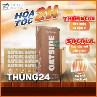   THÙNG 24  Sữa Yến Mạch Oatside Milk Chocolate 180ml – Sữa Thực Vật Hương Socola Không Lactose Ít Đường 