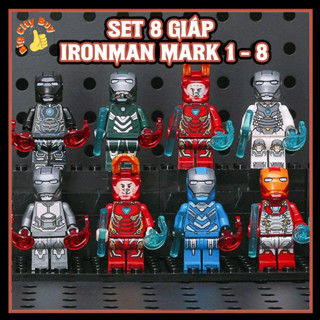   RẺ VÔ ĐỊCH  Set 8 Mark IronMan Siêu Chất Cho Bé Bộ Đồ Chơi Lắp Ghép Người Sắt Iron Man 