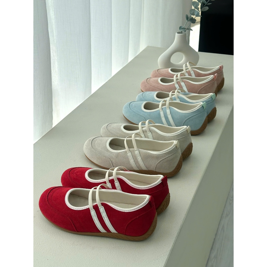 [Bản xịn] Giày thể thao luvshoe quai dán vibe Ballet hottrend quai chun đế 2cm, giày sandal nữ mang 