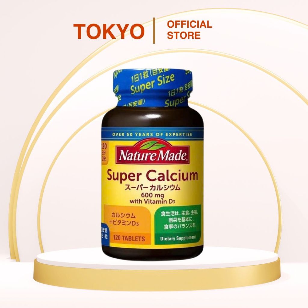 Viên uống Nature Made Super Calcium bổ sung Canxi; Vitamin D Nhật bản Hộp 120 viên